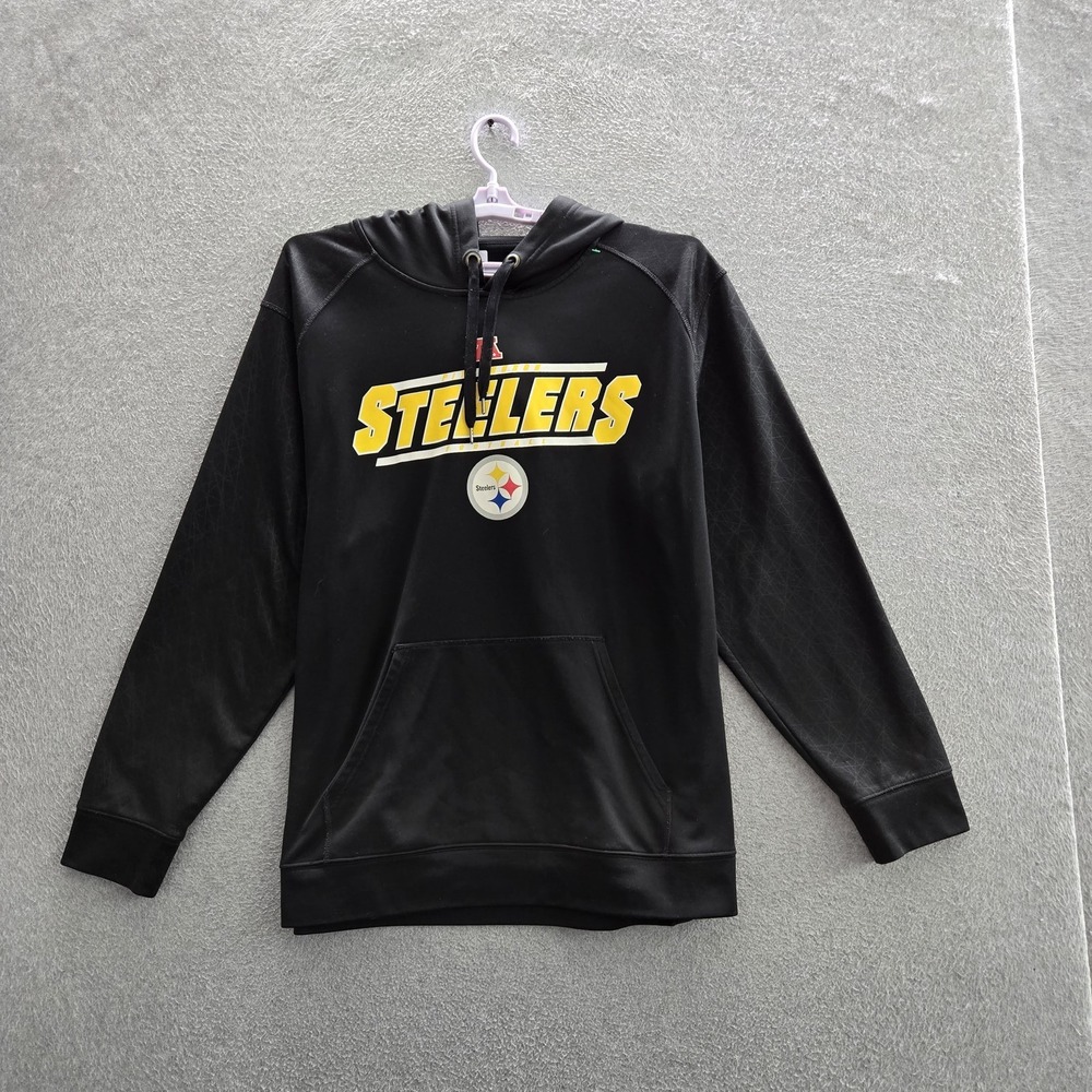 Pittsburgh Steelers Men Hoodie XL Black Majestic Fleece Team Logo Activewear